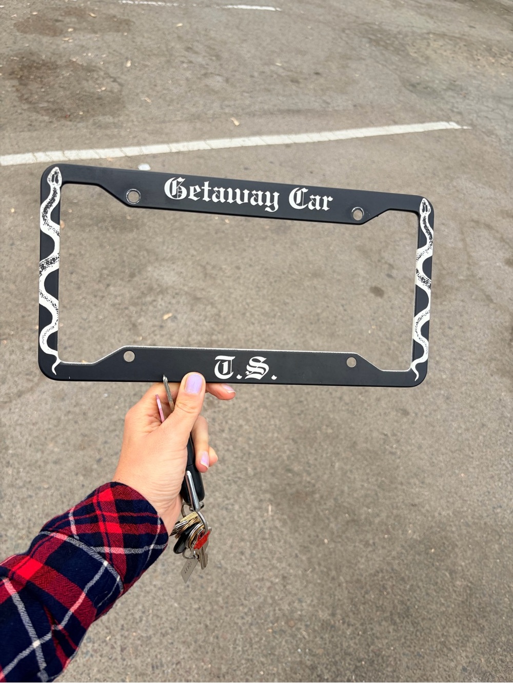 Taylor Swift license plate frame